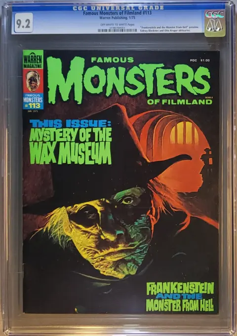 Famous Monsters of Filmland #113 CGC 9.2 OW/W slab