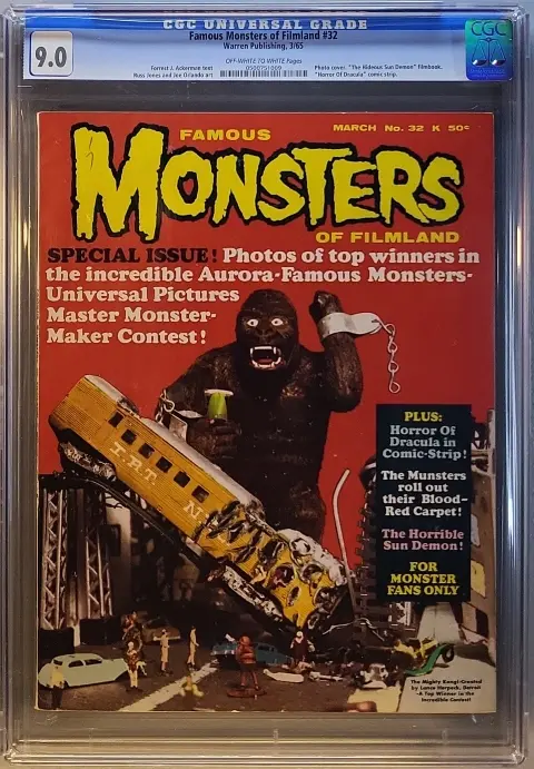 Famous Monsters of Filmland #32 CGC 9.0 OW/W slab