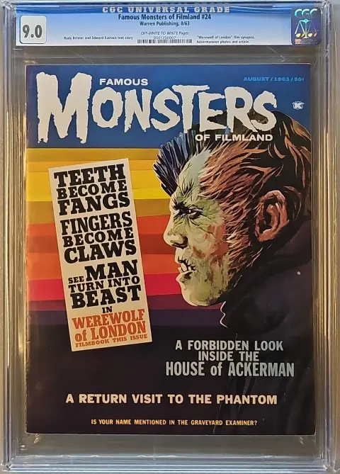 Famous Monsters of Filmland #24 CGC 9.0 OW/W slab