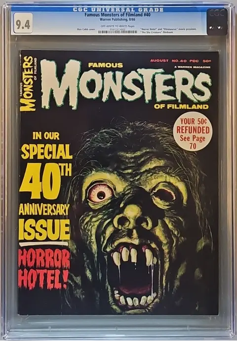 Famous Monsters of Filmland #40 CGC 9.4 OW/W slab