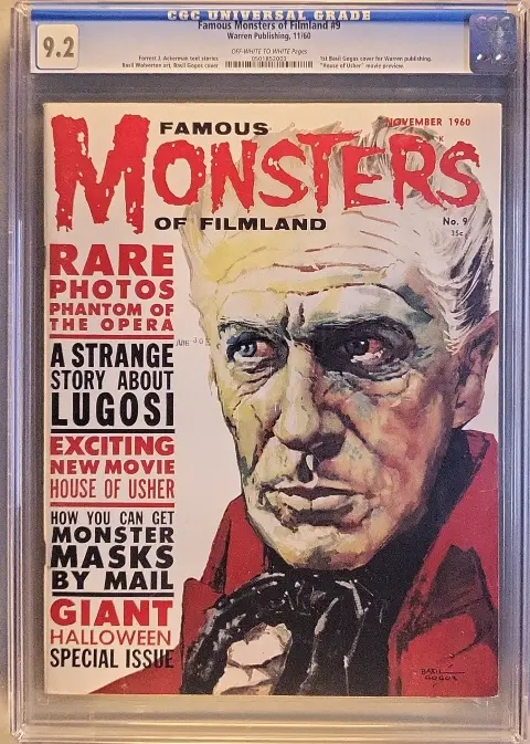 Famous Monsters of Filmland #9 CGC 9.2 OW/W slab