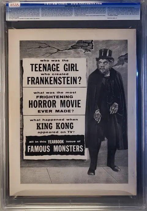 Famous Monsters of Filmland 1962 Yearbook — Back Cover