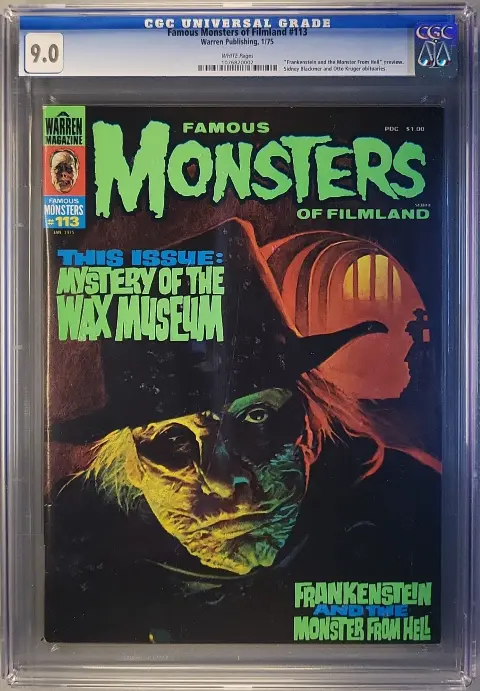 Famous Monsters of Filmland #113 CGC 9.0 White pages! slab