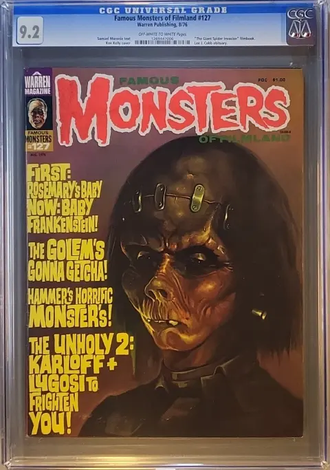 Famous Monsters of Filmland #127 CGC 9.2 OW/W slab