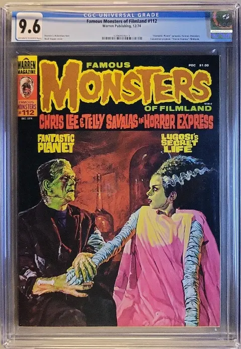 Famous Monsters of Filmland #112 CGC 9.6 OW/W slab
