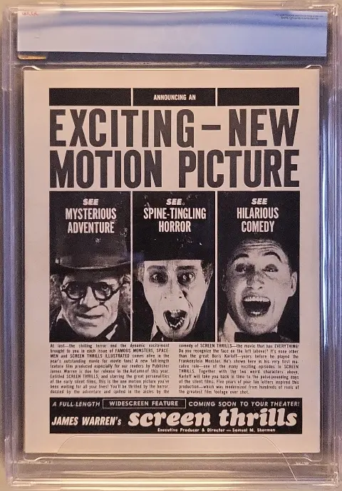 Famous Monsters of Filmland #24 — Back Cover