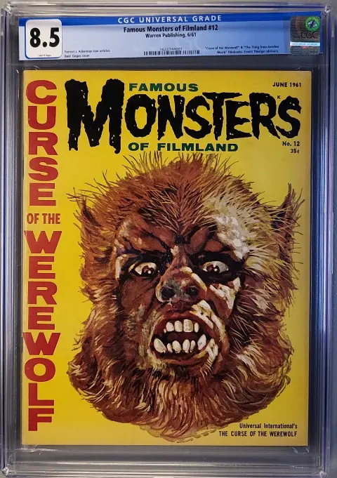 Famous Monsters of Filmland #12 CGC 8.5 White pages! slab
