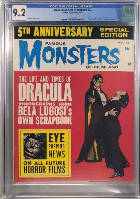 Famous Monsters of Filmland #22 CGC 9.2 OW/W slab