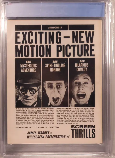 Famous Monsters of Filmland #22 — Back Cover