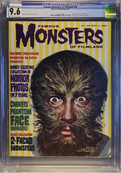 Famous Monsters of Filmland #28 CGC 9.6 OW/W slab