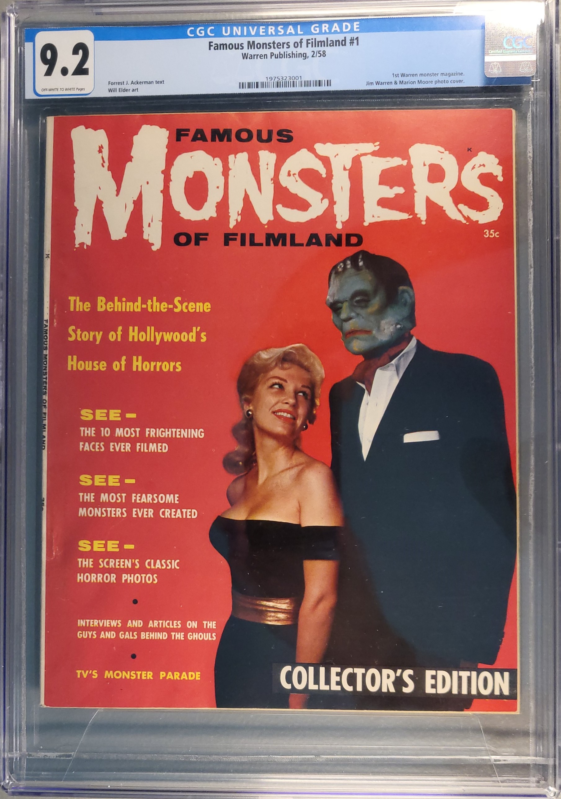 Famous Monsters of Filmland #1 — CGC 9.2