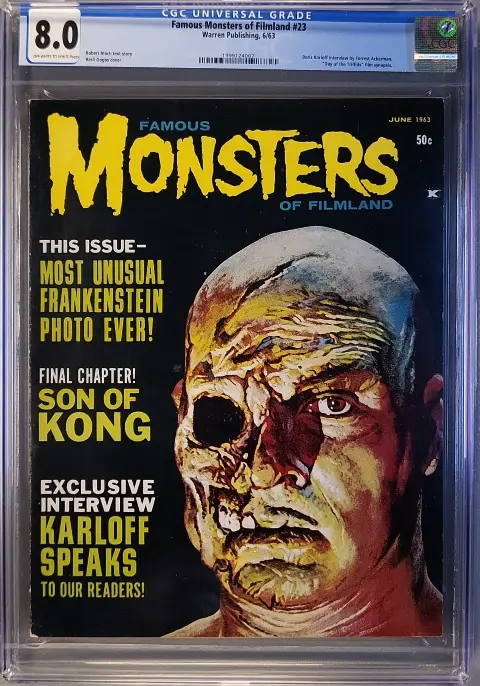 Famous Monsters of Filmland #23 CGC 8.0 OW/W slab