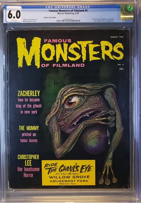 Famous Monsters of Filmland #4 Ghouls Eye Variant CGC 6.0 White pages! slab