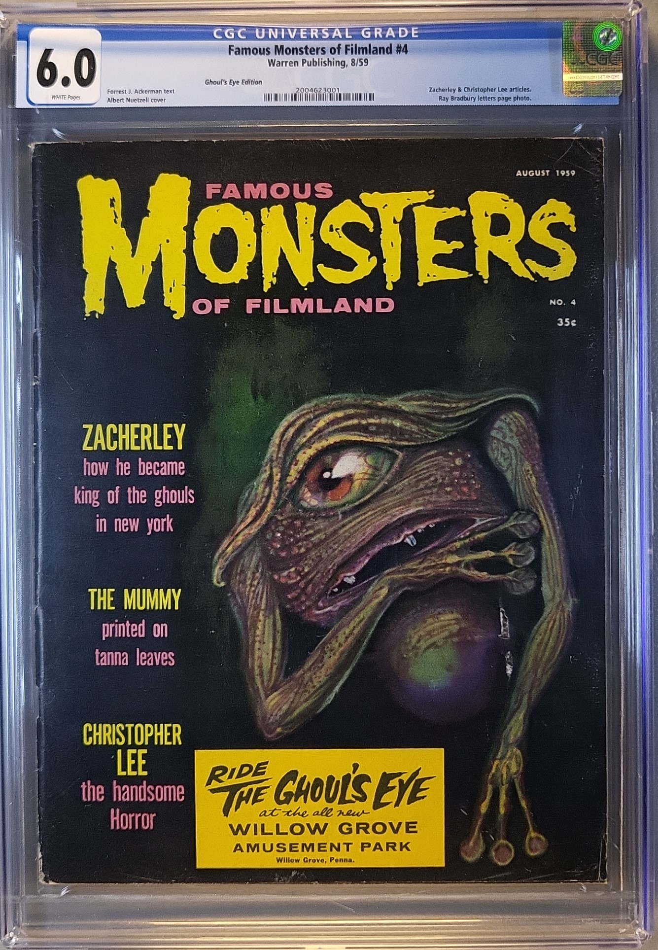Famous Monsters of Filmland #4 — CGC 6.0 — Ghouls Eye Variant