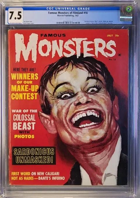 Famous Monsters of Filmland #18 CGC 7.5 OW/W slab