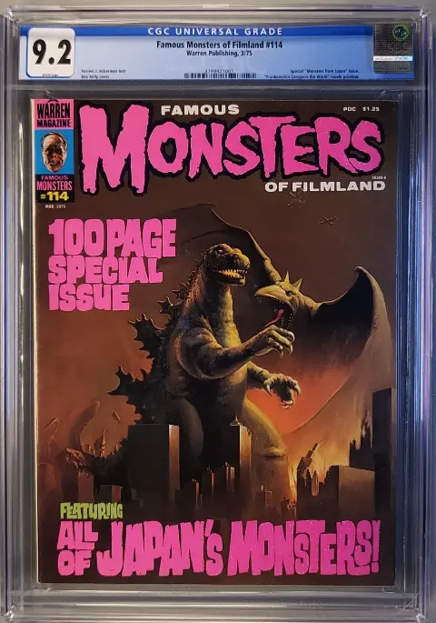 Famous Monsters of Filmland #114 CGC 9.2 White pages! slab