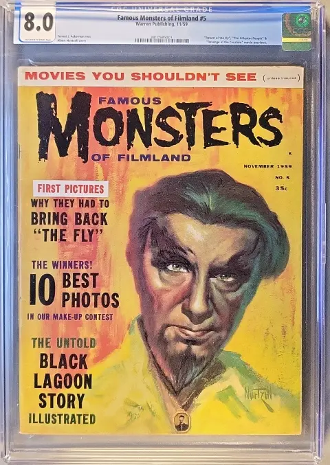 Famous Monsters of Filmland #5 CGC 8.0 OW/W slab