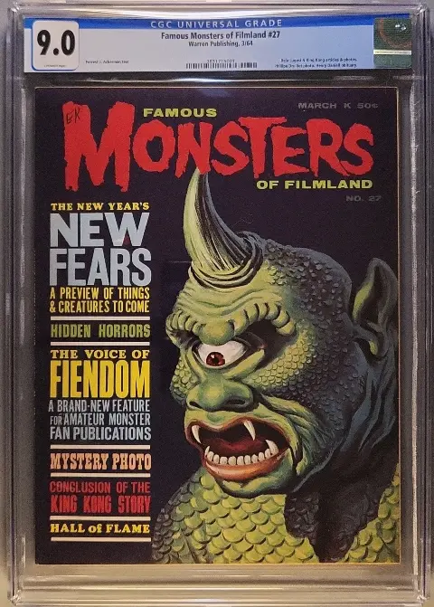 Famous Monsters of Filmland #27 CGC 9.0 OWP slab