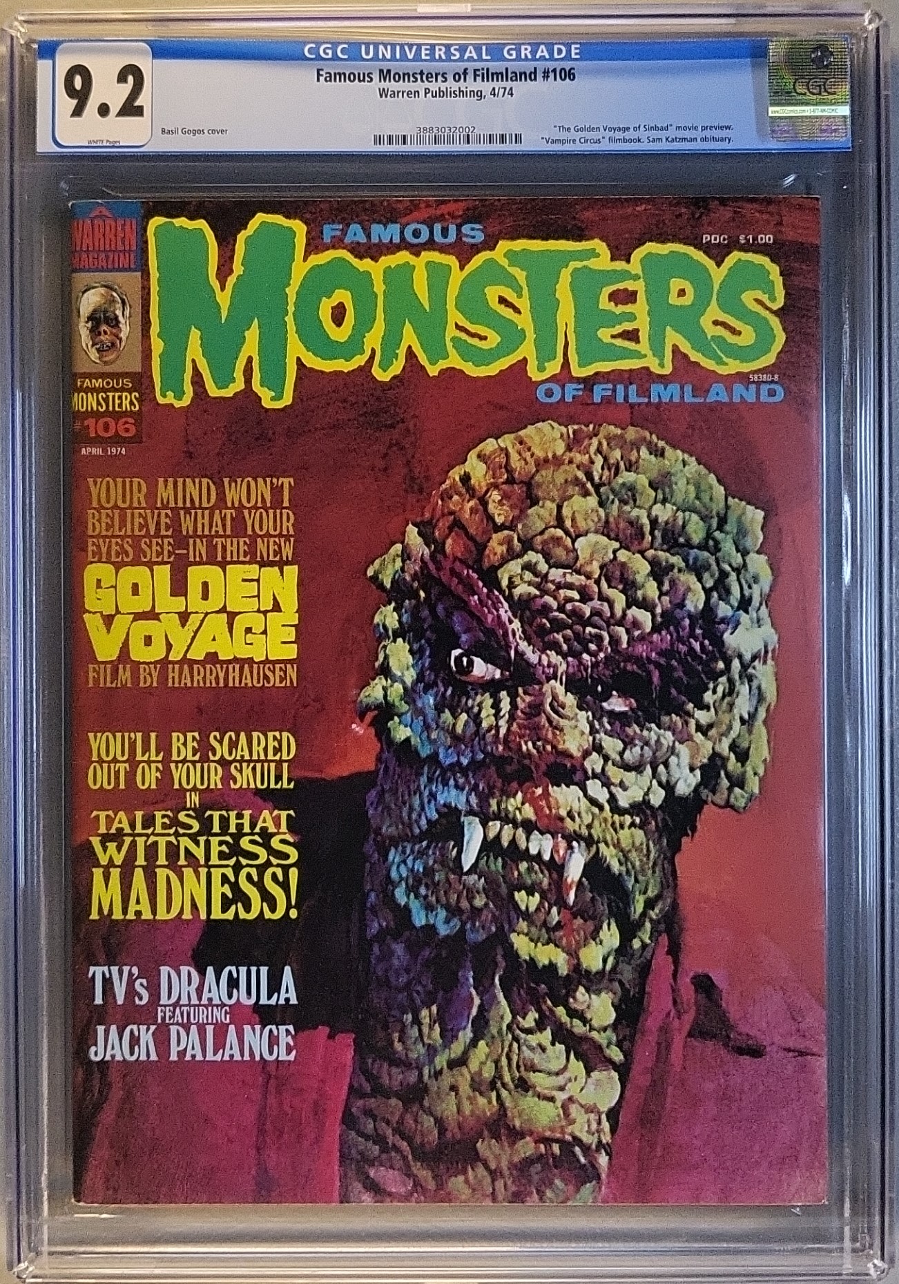 Famous Monsters of Filmland #106 — CGC 9.2