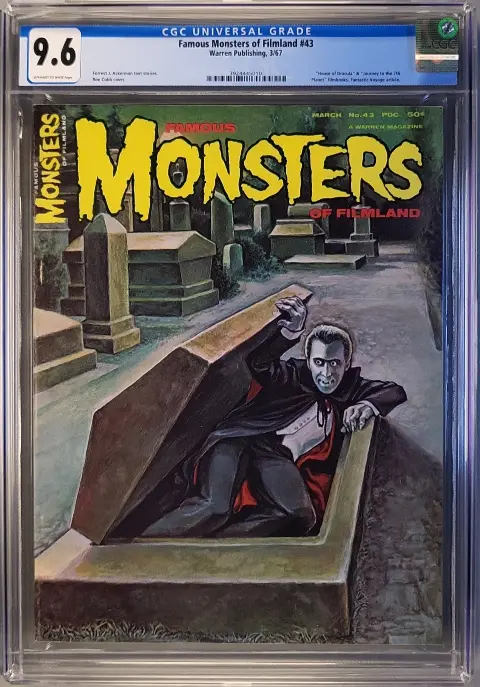 Famous Monsters of Filmland #43 CGC 9.6 OW/W slab