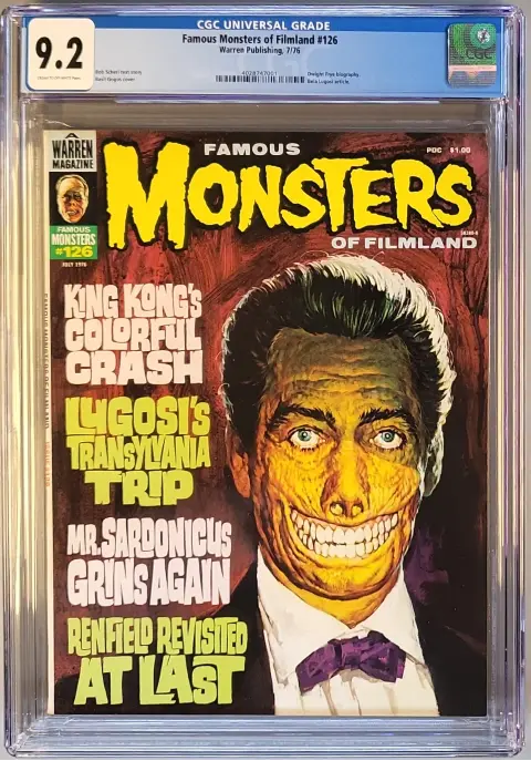 Famous Monsters of Filmland #126 CGC 9.2 CR/OW slab