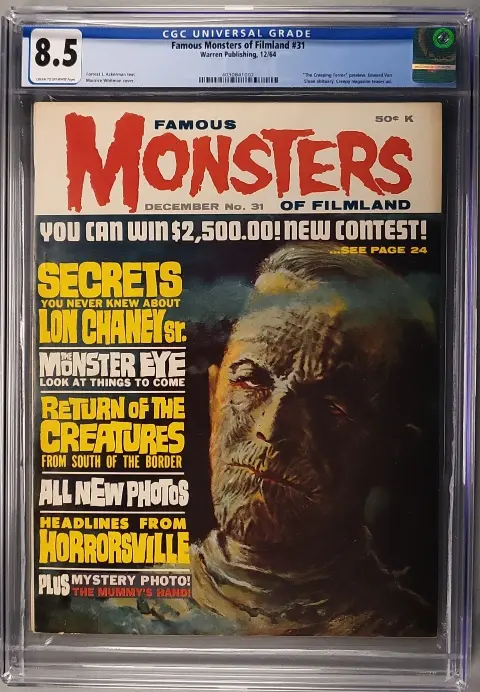 Famous Monsters of Filmland #31 CGC 8.5 CR/OW slab