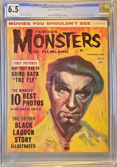 Famous Monsters of Filmland #5 CGC 6.5 OWP slab