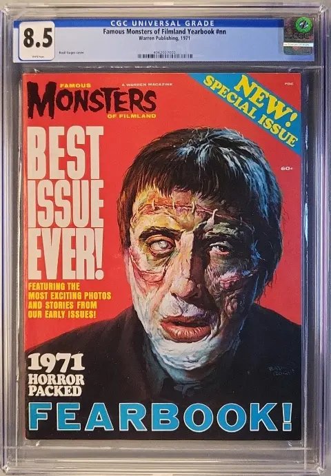 Famous Monsters of Filmland 1971 Yearbook CGC 8.5 White pages! slab