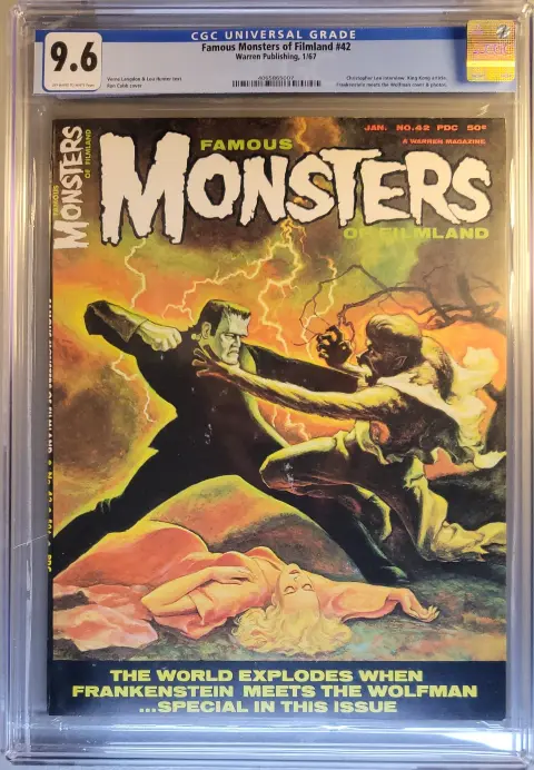 Famous Monsters of Filmland #42 CGC 9.6 OW/W slab