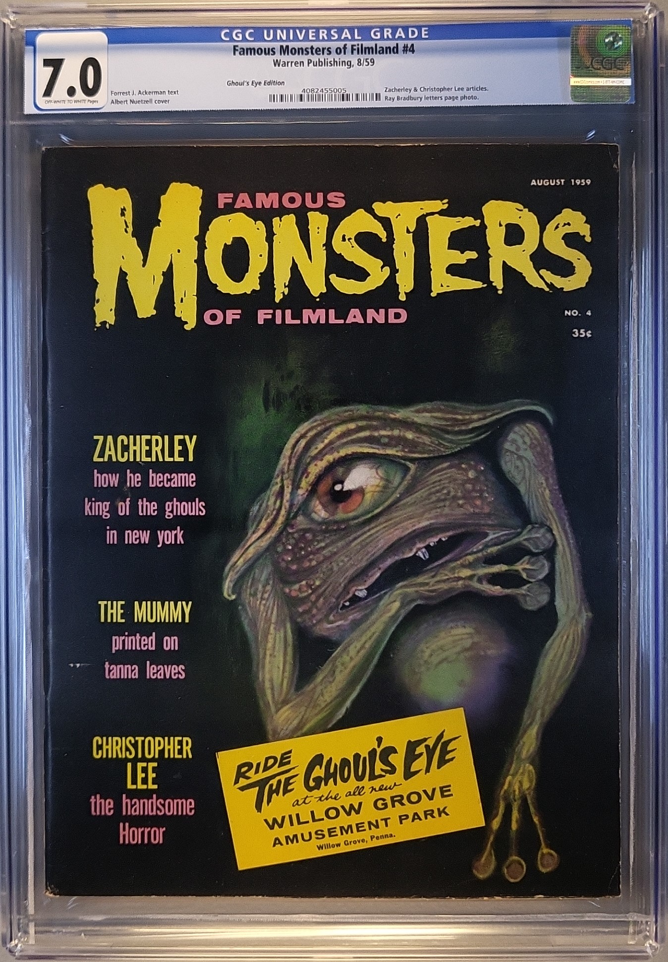Famous Monsters of Filmland #4 — CGC 7.0 — Ghouls Eye Variant