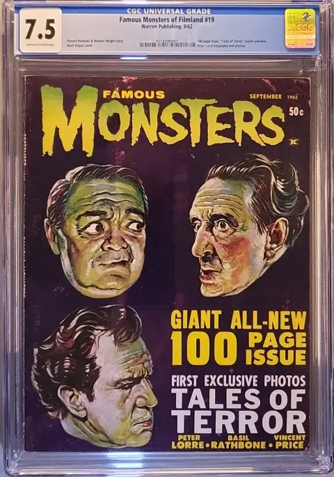 Famous Monsters of Filmland #19 CGC 7.5 OW/W slab