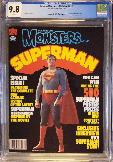 Famous Monsters of Filmland #152 CGC 9.8 White pages! slab
