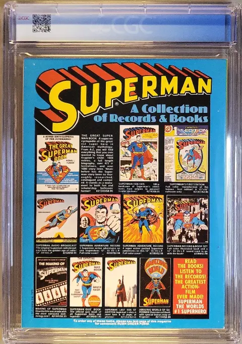 Famous Monsters of Filmland #152 Apr 1979, back cover of the CGC graded slab, graded CGC 9.8