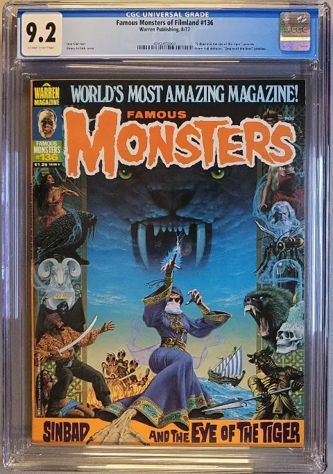 Famous Monsters of Filmland #136 CGC 9.2 OW/W slab