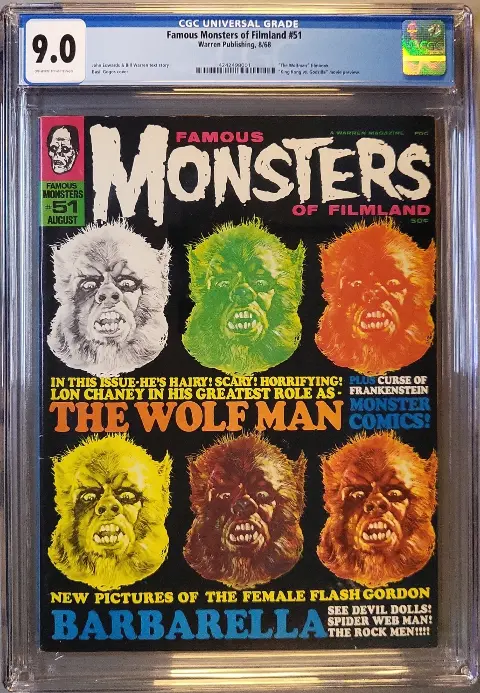 Famous Monsters of Filmland #51 CGC 9.0 OW/W slab