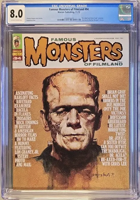 Famous Monsters of Filmland #94 CGC 8.0 OW/W slab