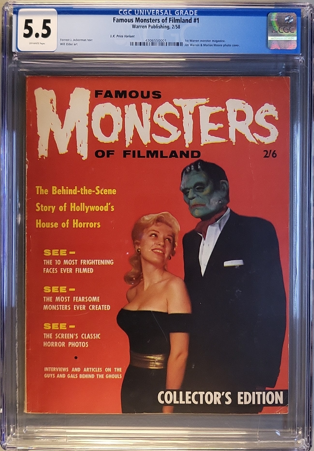 Famous Monsters of Filmland #1 — CGC 5.5 — UK Variant