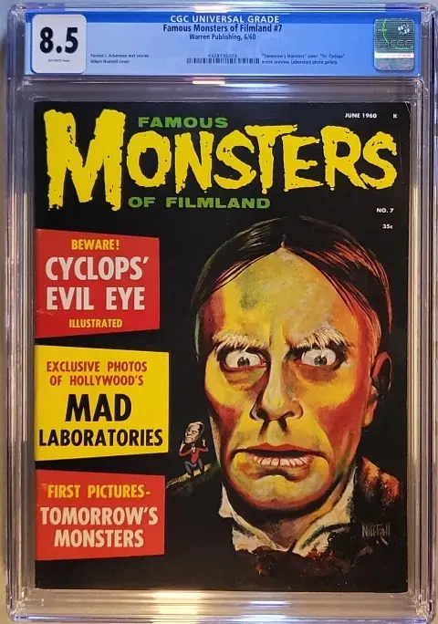 Famous Monsters of Filmland #7 CGC 8.5 OWP slab