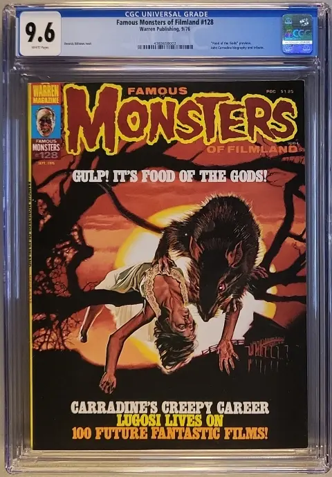 Famous Monsters of Filmland #128 CGC 9.6 White pages! slab