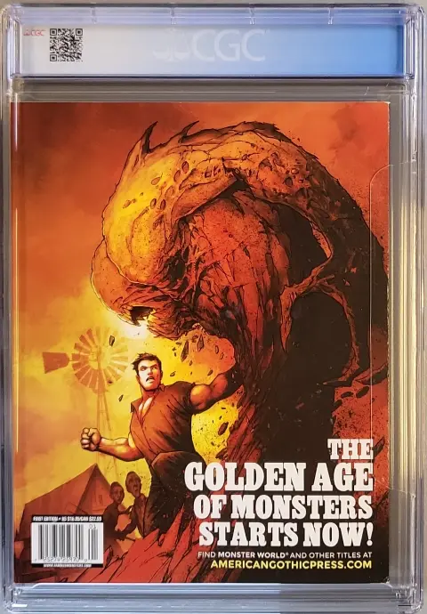 Famous Monsters of Filmland #291 Oct 2019, Retailer Edition, back cover of the CGC graded slab, graded CGC 9.4