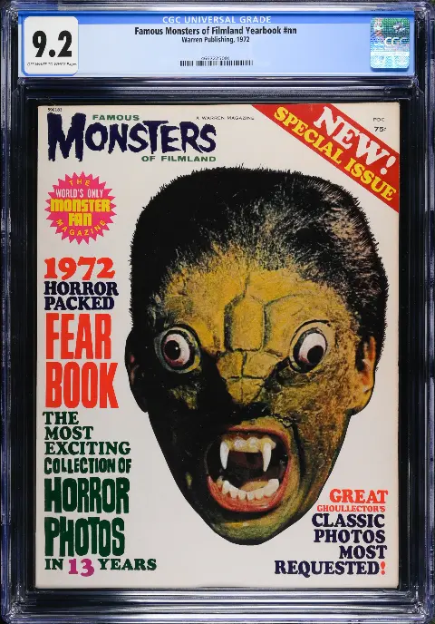 Famous Monsters of Filmland 1972 Yearbook CGC 9.2 OW/W slab