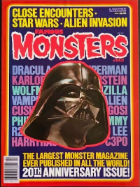 Famous Monsters of Filmland issue #142 April 1978 20th Anniversary fold-out cover featuring Darth Vader over horror genre legends