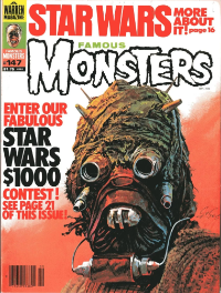 Famous Monsters of Filmland issue #147 September 1978 cover by Basil Gogos featuring menacing Tusken Raider from Star Wars