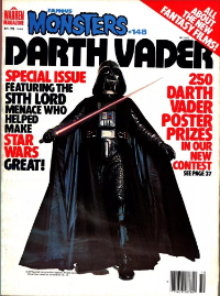 Famous Monsters of Filmland issue #148 October 1978 cover featuring iconic Darth Vader poster art from Star Wars