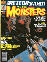 Famous Monsters of Filmland issue #160 January 1980 cover featuring dramatic poster art from disaster epic Meteor