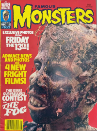 Famous Monsters of Filmland issue #163 May 1980 cover featuring iconic color still of young Jason Voorhees from Friday the 13th