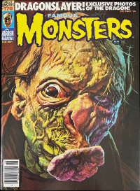 Famous Monsters of Filmland issue #176 August 1981 cover by Basil Gogos featuring grotesque creature from The Mutation