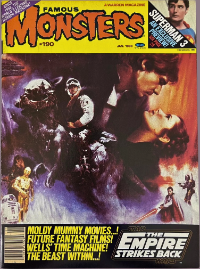 Famous Monsters of Filmland issue #190 January 1983 cover featuring classic poster art from The Empire Strikes Back re-release