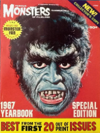 Famous Monsters of Filmland 1967 Yearbook cover featuring Fredric March as Mr. Hyde from Dr. Jekyll and Mr. Hyde