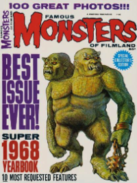 Famous Monsters of Filmland 1968 Yearbook cover featuring pre-production illustration from Jack the Giant Killer